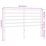 Metal Replace Headboard White 150 cm