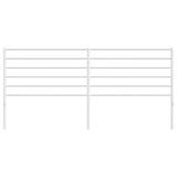 Metal Headboard White 183 cm King - Top-Down View