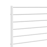 Metal Headboard White 183 cm King - Rear View