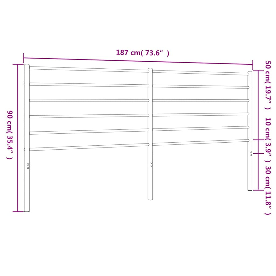 Metal Replace Headboard White 180 cm