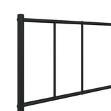 Metal Bed Frame without Mattress with Footboard Black 107x203 cm King Single - Extra Image