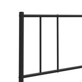 Metal Replace Headboard Black 90 cm