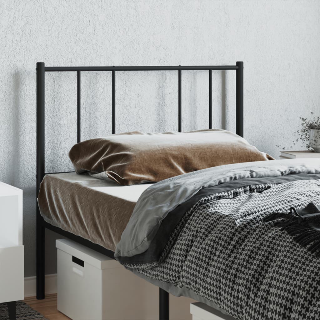 Metal Replace Headboard Black 107 cm