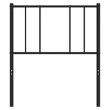 Metal Headboard Black 107 cm - Top-Down View