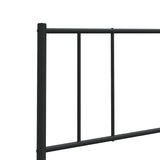 Metal Replace Headboard Black 107 cm