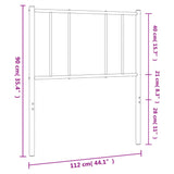 Metal Replace Headboard Black 107 cm