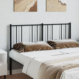 Metal Replace Headboard Black 135 cm - Side View