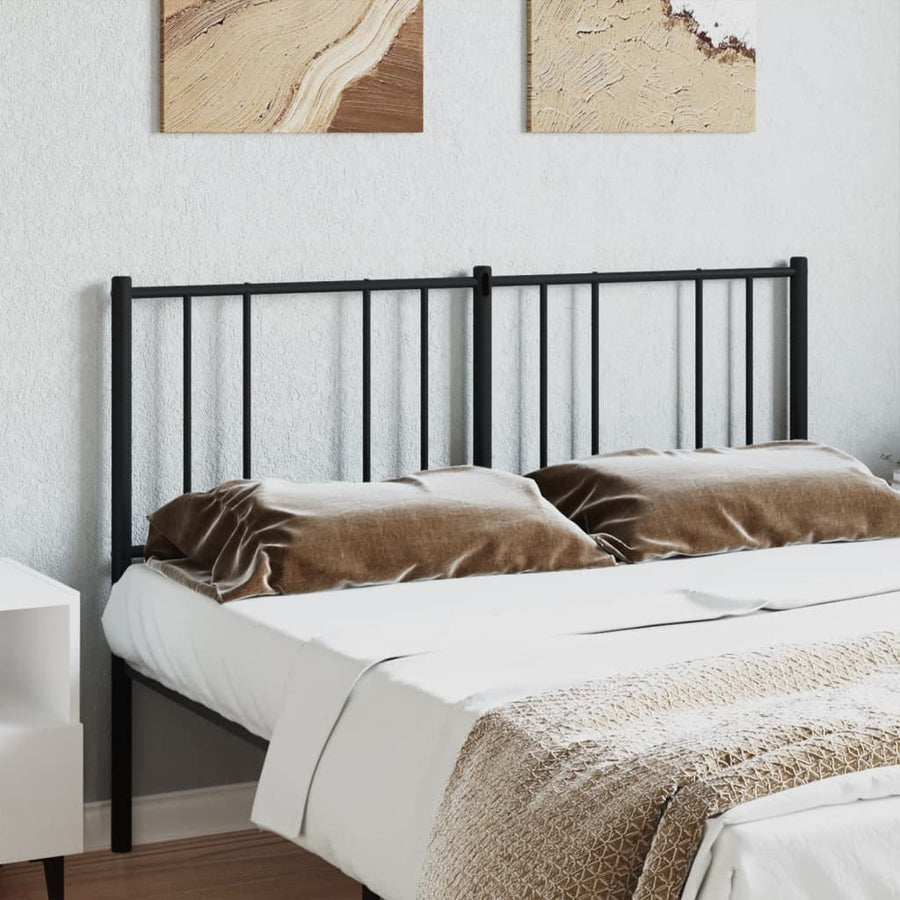 Metal Replace Headboard Black 135 cm