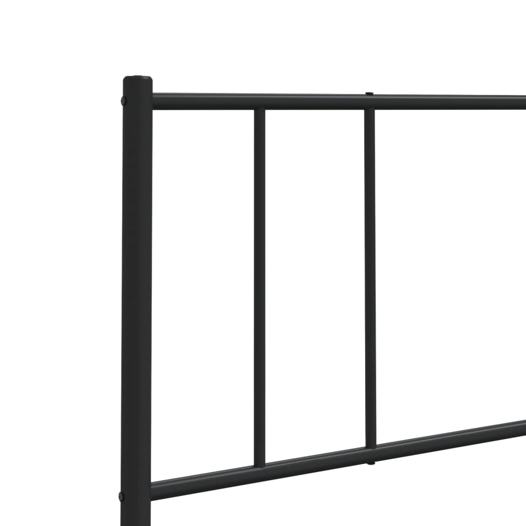 Metal Replace Headboard Black 135 cm