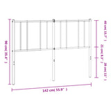 Metal Replace Headboard Black 135 cm
