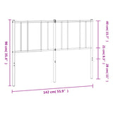 Metal Replace Headboard Black 135 cm - Low Angle
