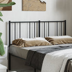 Metal Replace Headboard Black 135 cm