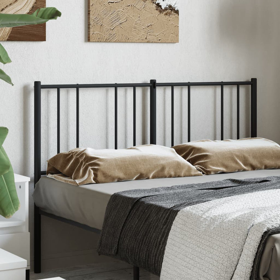 Metal Replace Headboard Black 135 cm