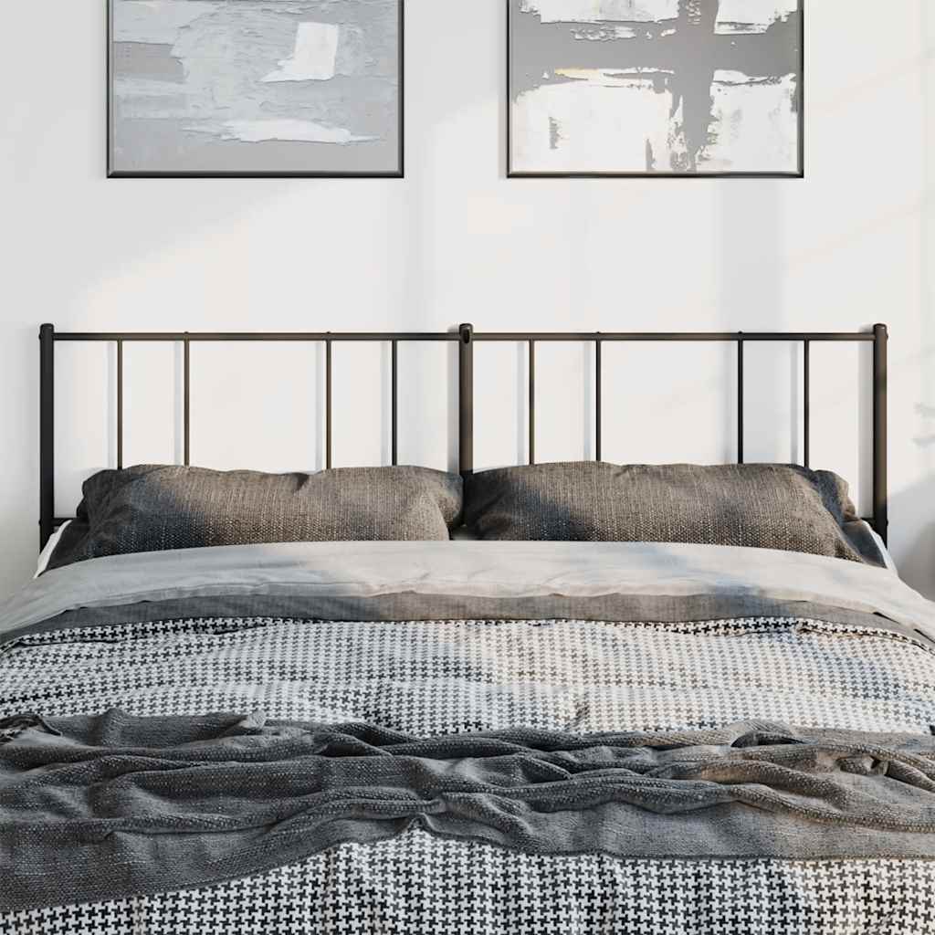 Metal Replace Headboard Black 180 cm