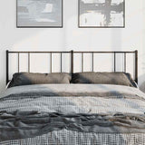 Metal Headboard Black 183 cm King - Side View