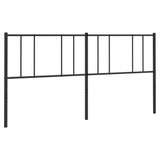 Metal Headboard Black 183 cm King - Top-Down View