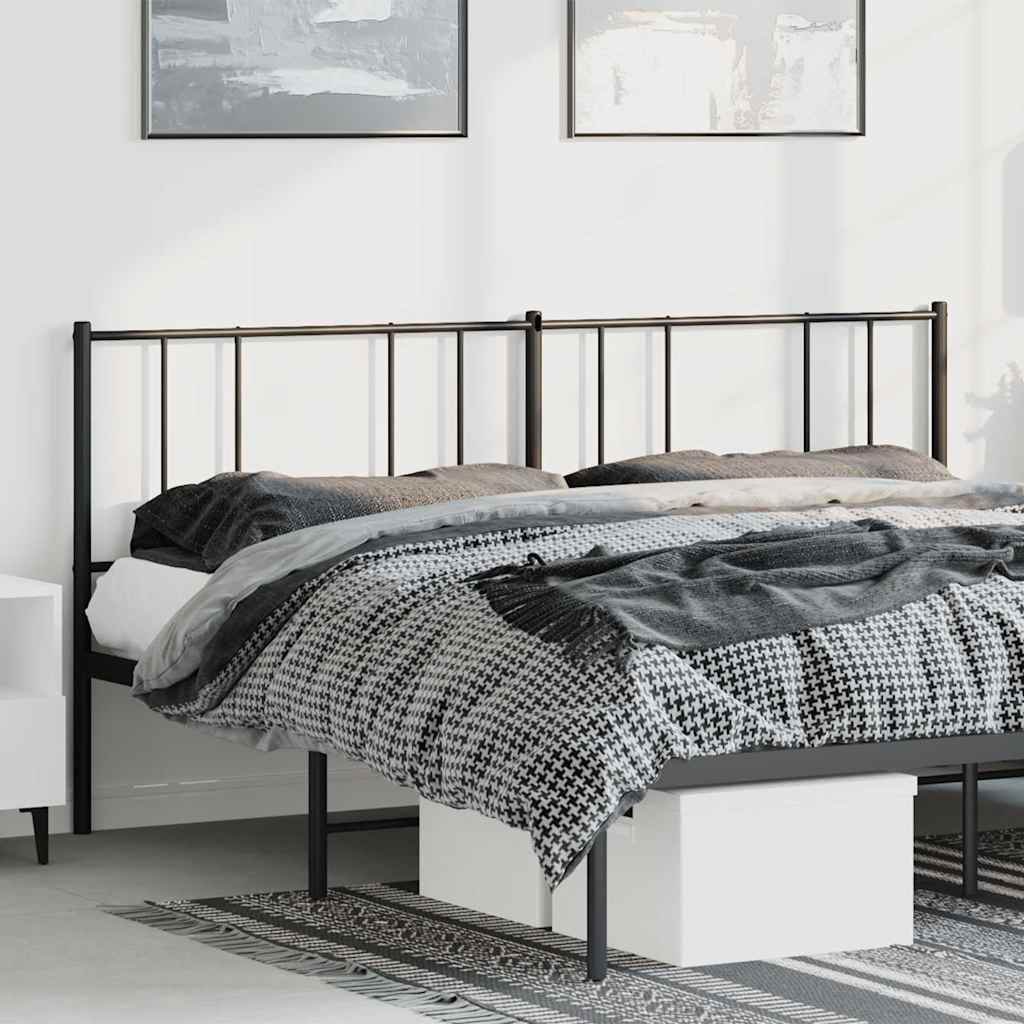 Metal Replace Headboard Black 180 cm