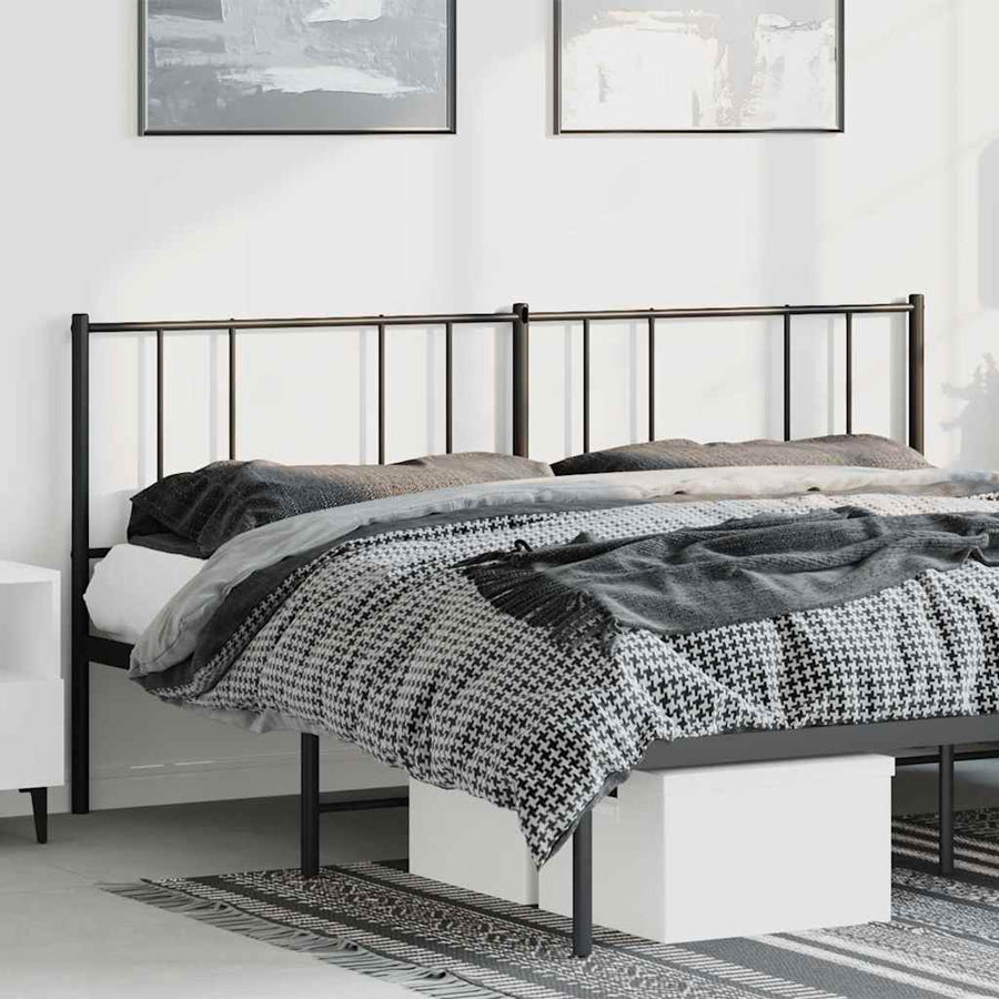 Metal Replace Headboard Black 180 cm