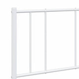 Metal Bed Frame without Mattress with Headboard White 135x190 cm - Extra Image