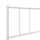 Metal Bed Frame without Mattress with Footboard White 107x203 cm King Single - Extra Image