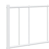 Metal Bed Frame without Mattress with Footboard White 135x190 cm - Extra Image