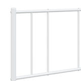 Metal Bed Frame without Mattress with Footboard White 150x200 cm - Extra Image