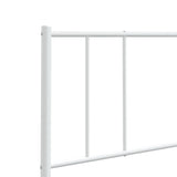 Metal Headboard White 90 cm - Rear View
