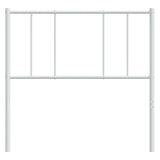 Metal Headboard White 107 cm King Single - Top-Down View