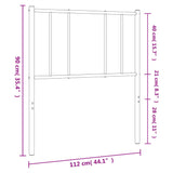 Metal Replace Headboard White 107 cm