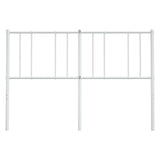 Metal Headboard White 137 cm Double - Top-Down View