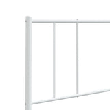 Metal Headboard White 137 cm Double - Close-Up Angle