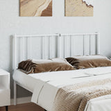Metal Headboard White 152 cm Queen - Side View