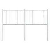 Metal Headboard White 152 cm Queen - Top-Down View