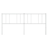 Metal Headboard White 183 cm King - Top-Down View