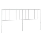 Metal Headboard White 183 cm King - Rear View