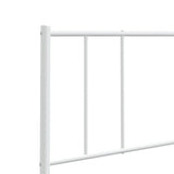 Metal Headboard White 183 cm King - Close-Up Angle