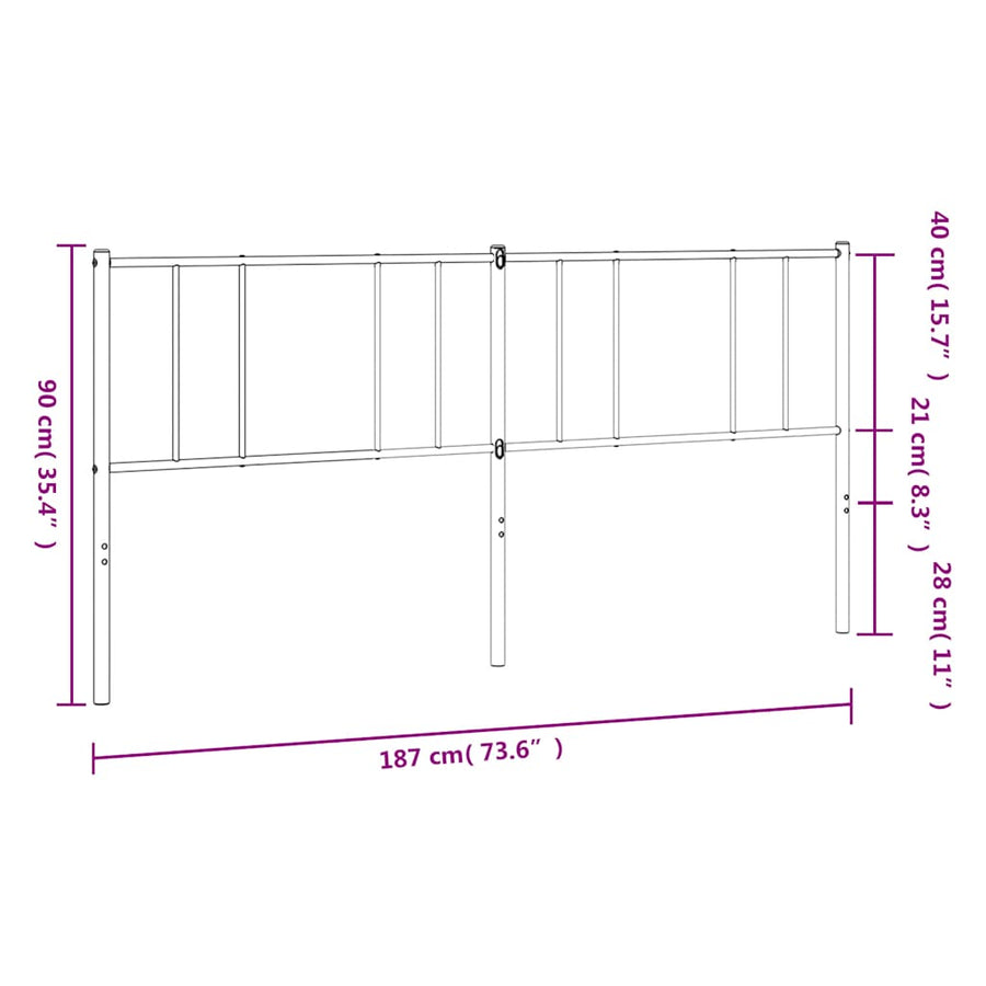 Metal Replace Headboard White 180 cm
