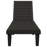 Sun Lounger Black 155x58x83 cm Polypropylene - Side View