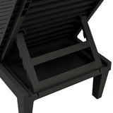 Sun Lounger Black 155x58x83 cm Polypropylene - Low Angle