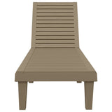 Sun Lounger Light Brown 155x58x83 cm Polypropylene - Top-Down View