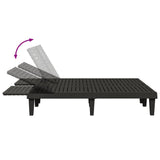 Double Sun Lounger Black 155x138x83 cm Polypropylene - Close-Up Angle