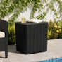 Garden Table with Removable Lid Black Polypropylene
