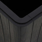 Garden Table with Removable Lid Black Polypropylene