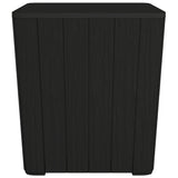 Garden Table with Removable Lid Black Polypropylene