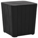 Garden Table with Removable Lid Black Polypropylene