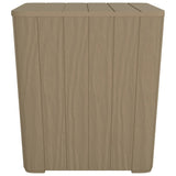 Garden Table with Removable Lid Light Brown Polypropylene - Front View