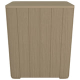 Garden Table with Removable Lid Light Brown Polypropylene - 45-Degree Angle