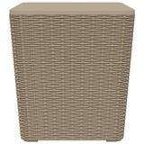 Garden Table with Removable Lid Light Brown Polypropylene