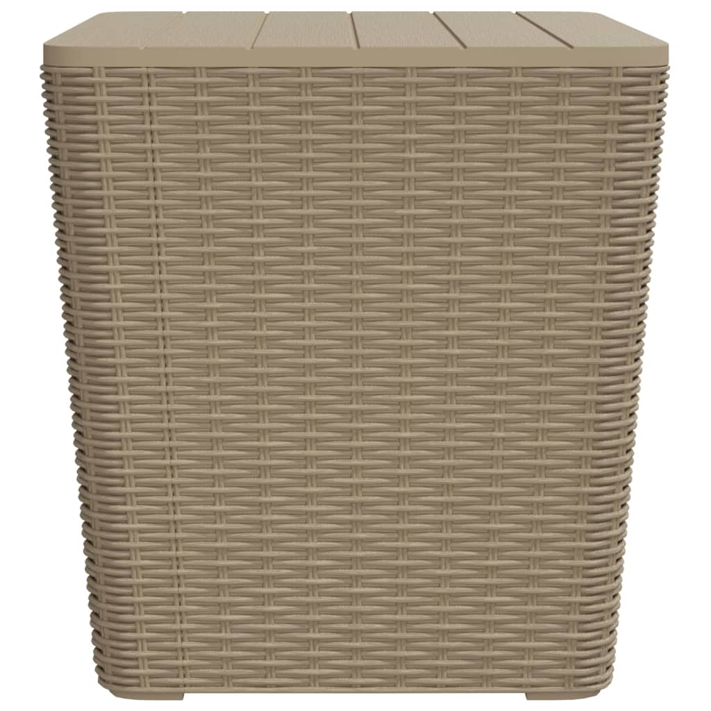 Garden Table with Removable Lid Light Brown Polypropylene