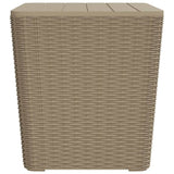 Garden Table with Removable Lid Light Brown Polypropylene